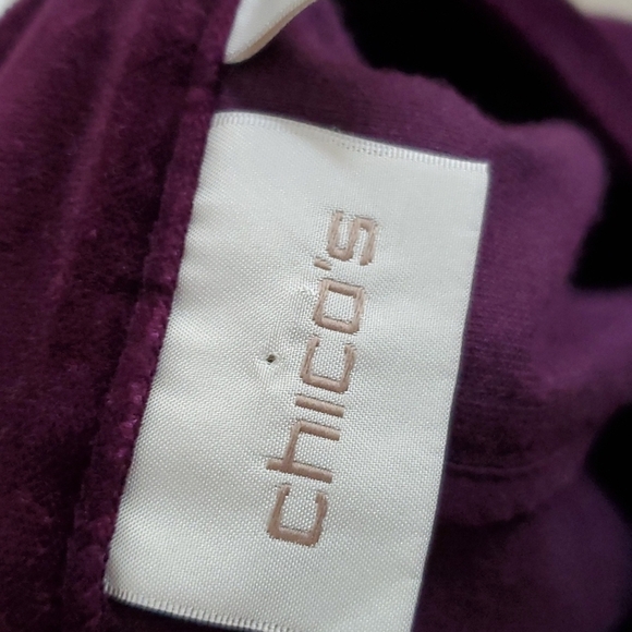 Chico's Stretch velvet like jacket - Picture 8 of 10